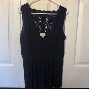 Navy Blue Deletta Tank Top